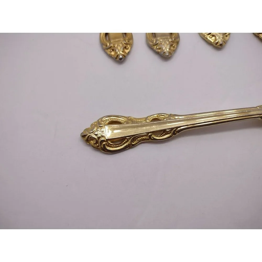 Vintage 1988 Korea Supreme Cutlery Towle gold wash forks King Arthur